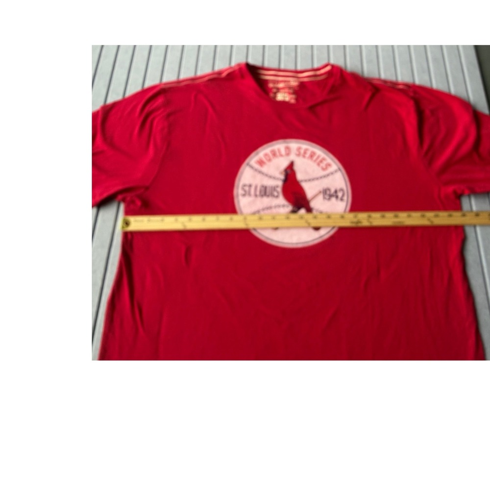 Mitchell & Ness St Louis Cardinals 1942 World Series Red T-Shirt Mens 3XL - Picture 3 of 7